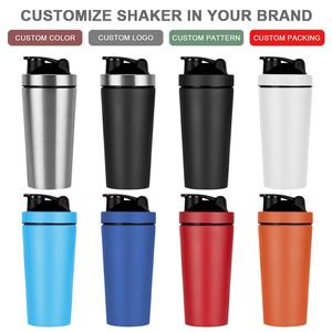 Bouteille Shaker en Acier Inoxydable à Logo Personnalisé avec Bille Mélangeuse, Gobelet Isotherme Métallique pour Mélanges Protéinés, Shakes et Pre-Workout - Product Image 2