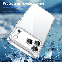 Pour iPhone 17 étui transparent, nouvelle tendance anti-rayures Slim Fit TPU + PC 2 en 1 antichoc couverture de téléphone portable pour iPhone 17 Pro Max