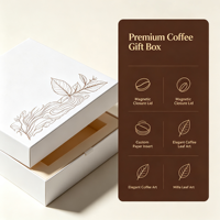 Boîte cadeau en papier gaufré personnalisée pour café, emballage cadeau général