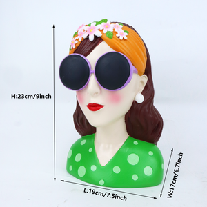 Maceta Decorativa con Forma de <span class=keywords><strong>Cabeza</strong></span> de <span class=keywords><strong>Mujer</strong></span> Creativa, Adorno de Resina con Forma de Busto de Dama para Decoración de Interiores y Exteriores - Product Image 2