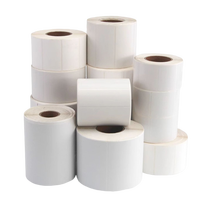 Papier d'étiquettes thermiques autocollant personnalisé LTLL, sensible à la chaleur, en papier couché vierge, pour transfert thermique, jet d'encre, certifié RoHS, sans danger