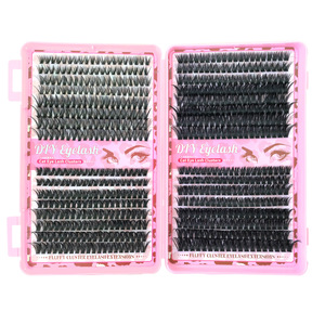 Pestañas <span class=keywords><strong>Postizas</strong></span> de Volumen en Segmentos, 40D 60D 80D 100D, Juego Grande de 640 Piezas, Pestañas de Visón Sintético para DIY, 0.07MM - Product Image 4