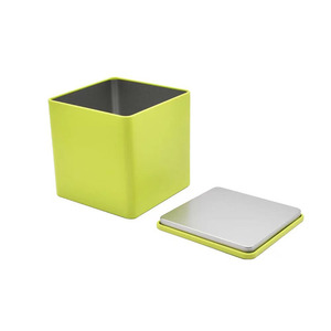 Jinko Square Black White Gold Tinplate <b>Metal</b> Box 85x85x85mm Tea Soap Container with Custom Logo for Gift & Craft - Product Image 3