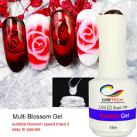 Desain Seni Kuku Efek Mekar Cat Kuku, Bunga Mawar UV Blossom Gel Gratis Sampel
