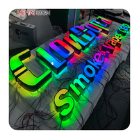 Logotipo de Letras 3D Personalizado para Exteriores con Iluminación RGB a Todo Color, Programable, Comercial
