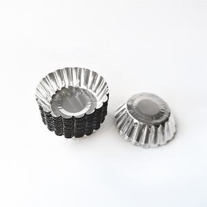 B304 Poêle ronde cannelée en aluminium, récipient jetable en forme <span class=keywords><strong>de</strong></span> chrysanthème pour pouding, cuisson, dessert - Product Image 2