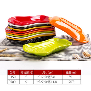 Colored Melamine Rectangular <b>Plates</b> For Snacks Hot Pot Barbecue Party Tableware Solid Color Dishes - Product Image 2