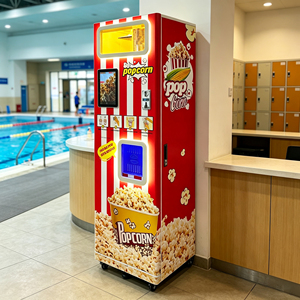 Máquinas de palomitas de maíz eléctricas sin aceite de aire caliente 24H, pantalla táctil de 32 pulgadas, automática, autoservicio para negocios comerciales de venta. - Product Image 1