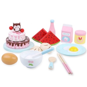 Nuovo arrivo 18 pezzi <span class=keywords><strong>cucina</strong></span> per la colazione finte giocattoli in legno Set divertente 18 pezzi giocattoli per bambini - Product Image 5