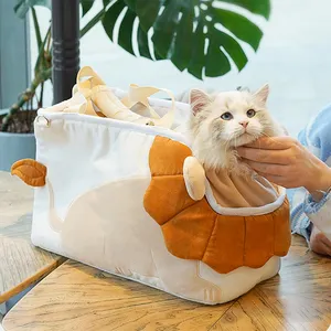 阿黛尔2024新款时尚携带可爱宠物狗手包外旅行优雅猫载体奢华宠物载体吊带