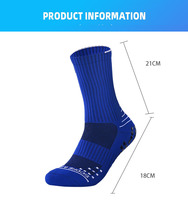 Logo personnalisé Athlétique Elite Basketball Crew Running Cycling Sports Soccer Grip Chaussettes de football blanches antidérapantes et antidérapantes
