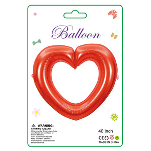 Heart Shaped Aluminum Foil <b>Balloon</b> 40 Inch Hollow Decorative Birthday <b>Party</b> <b>Balloons</b> - Product Image 5