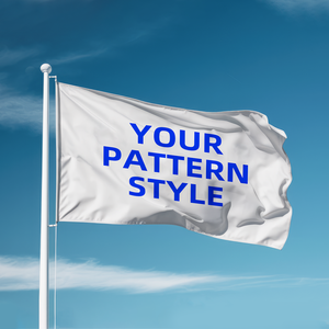 Bandera de poliéster personalizada de 3x5 pies con diseño de espadas cruzadas, Jolly Roger y Cofre del Hombre Muerto para uso automotriz y de seguros - Product Image 1