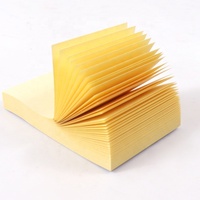 Foska – Bloc-notes autocollants carrés simples, assortiment de tailles, 100 feuilles, petit format, jaune vif, papier sans bavure – Vente en gros