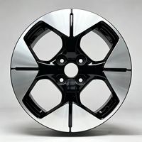 1 pièce Jante en alliage forgé noir finition usinée personnalisée 5 branches pour voiture 18 19 20 21 22 pouces pour véhicule de tourisme Y000