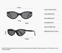 Nouvelles lunettes de soleil européennes et américaines de style œil-de-chat, chics et sophistiquées, pour femmes, style papillon, protection UV400, ornements en diamant