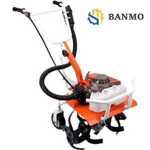 BANMO 9HP Petite motobineuse thermique à essence, profondeur de travail réglable 100-180mm, pour serres et jardins de thé, machine à ameublir le sol - Product Image 2