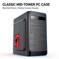 Boîtier PC Gaming Micro-ATX Mid-Tower Noir avec Ventilateur RGB – Vente en Gros Direct Usine