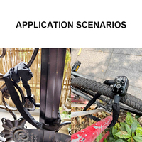 Câble antivol pliable en métal économique avec télécommande, chaîne épaisse noire en métal pour vélo électrique de montagne avec clés