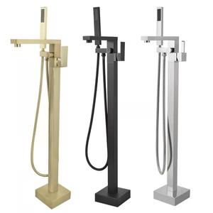 <span class=keywords><strong>Robinet</strong></span> de baignoire en <span class=keywords><strong>laiton</strong></span> or support libre, nouveautés, en <span class=keywords><strong>laiton</strong></span>, <span class=keywords><strong>robinet</strong></span> de baignoire noir mat carré, <span class=keywords><strong>robinet</strong></span> de bain-douche <span class=keywords><strong>avec</strong></span> <span class=keywords><strong>douchette</strong></span> - Product Image 1