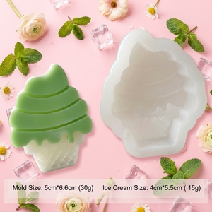 Cetakan Silikon Bentuk Es Krim 2 Desain untuk Cokelat, Dessert, Fondant, Kue, Biskuit, De Torta, Anti Lengket, Custom Pabrik - Product Image 3