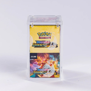 Simple Acrylic Case Display for Booster Box Half <b>18</b>-packs with Magnetic Card Top Loader 50mm Thickness - Product Image 1