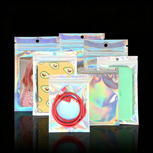 Bolsas de <span class=keywords><strong>Embalaje</strong></span> Holográficas con Cierre, Bolsas Reutilizables para Muestras, Joyería, Tiendas, Empaque - Product Image 4