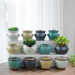 وعاء سيراميك صغير على شكل إبهام بتصميم زاكا من إم إس إتش للنباتات العصارية والصبار - Product Image 1