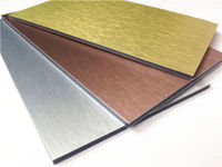 Feuille ACP à noyau cassé de 3mm 4mm et plaque architecturale ACM à noyau ininterrompu Revêtement PE Matériau de construction Panneau composite en aluminium