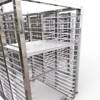 Carrito de panadería de aluminio/acero inoxidable 304 personalizado-Bandeja de cocina de hotel móvil con estantes ajustables