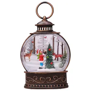 New cross-border wholesale gifts flat interior wind lights Santa Claus Christmas tree party hand gifts decorations