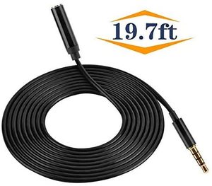 Câble d'extension <span class=keywords><strong>pour</strong></span> microphone cravate mini <span class=keywords><strong>micro</strong></span> 3,5 mm mâle vers femelle 19,7 pieds 6 mètres <span class=keywords><strong>pour</strong></span> iPhone Smartphones Android - Product Image 2