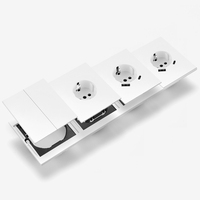 Interruptores y Enchufes de Pared WESA Ultrafinos con Botón Pulsador EU de 1/2/3 Vías con Enchufe USB Tipo C, Combinación Libre, Diseño Moderno de Lujo