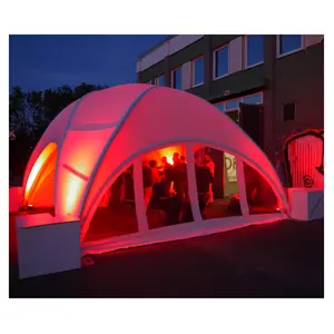 LED light Big outdoor structure crossover dome tents with door panel