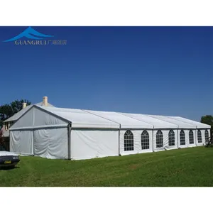 Modern Luxury Large White Wedding Marquee 200-People Capacity Aluminum Frame With Transparent Cover For Trade Show Tents
