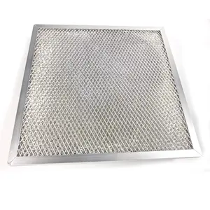 Venta al por mayor de filtros de aire lavables personalizados horno de aluminio Marco de malla de panel de metal para HVAC