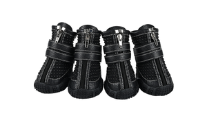 Chaussures pour <span class=keywords><strong>chien</strong></span>, protège-<span class=keywords><strong>pattes</strong></span> antidérapants mignons, écologiques, imperméables, respirants, en tissu PU et caoutchouc, pour l'hiver, la <span class=keywords><strong>neige</strong></span>, l'extérieur et l'intérieur - Product Image 3