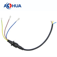 Système de contrôleur de puissance de boîte à lumière LED étanche Connecteur AC M16 3Pin Wire to Panel Connector Male Female Inlike Docking Type
