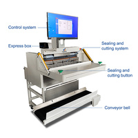 Machine d'étiquetage et de scellage de sacs en plastique pour coursiers, entièrement automatique, intelligente, à moteur électrique, de haute qualité, contrôlée par PLC, pour l'alimentation