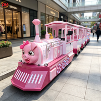 Train touristique sans rails stable et durable, avec wagons complets, pour zones scéniques montagneuses et équipement de fête foraine