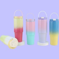 JWH Gobelet OEM de 30oz Vente en gros Gobelet en acier inoxydable Tasse à sublimation de 30oz Tasse en acier inoxydable d'usine avec poignée et couvercle