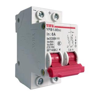 Yifa YFB1-80DC DC 400V/230V, เซลล์พลังงานแสงอาทิตย์ MCB PV เบรคเกอร์แบตเตอรี่เกินป้องกัน2P 3KA/4.5kA ทำลายความจุ - Product Image 1