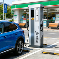 Estación de Carga Rápida para Vehículos Eléctricos de 240kW 250A con Doble Conector, Tipo 2, 4G, Pago por Escaneo de APP, IP54, Certificación CE, Fabricación OEM/ODM