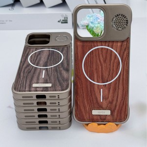 Étui de téléphone magnétique en bois fin et léger, anti-chute, sans cadre, motif noyer, pour <span class=keywords><strong>iPhone</strong></span> 16 15 <span class=keywords><strong>Pro</strong></span> Max 14, support de téléphone anti-chute - Product Image 3