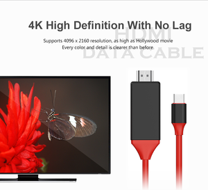 2m 4k <span class=keywords><strong>usb</strong></span> 3.1 <span class=keywords><strong>typ</strong></span> <span class=keywords><strong>c</strong></span> a hdTV cavi convertitore <span class=keywords><strong>usb</strong></span> tipo <span class=keywords><strong>c</strong></span> a HD 4k cavo per monitor HDTV telefono cellulare - Product Image 5