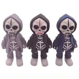 เครื่องบดสมุนไพรแบบใหม่ 4 ชิ้น ดีไซน์สร้างสรรค์รูปหัวกะโหลกสำหรับฮาโลวีน เครื่องบดโลหะสำหรับบดยาสูบ - Product Image 1