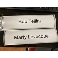 Plaques de porte en profilé aluminium, signalétique de bureau interchangeable, support de signalisation incurvé, système modulaire en acrylique