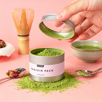 Boîte en métal ronde hermétique personnalisée de qualité alimentaire pour thé, vide, 30g 60g, pour matcha, emballage de conteneur