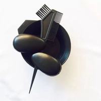 Brosse de teinture pour Salon de coiffure, peigne de teinture, agitateur, bol d'oreille, kit de teinture pour cheveux, outil de coiffure, 5 pièces