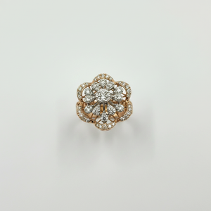 IGI Certified Elegant Rose Gold Lab Grown <b>Man</b> Made Diamond <b>Rings</b> Stylish Design for Ladies - Product Image 2